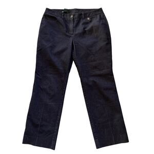 Brooks Brothers Lucia Fit Pants Size 10 Dark Navy Cotton Blend Denim Twill